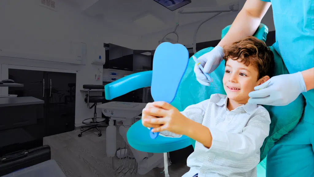 Child undergoing SDF treatment at Smile Cliniq | Child with a cavity needing Silver Diamine Fluoride (SDF) treatment|Silver Diamine Fluoride treatment at Smile Cliniq | Child undergoing SDF treatment at Smile Cliniq